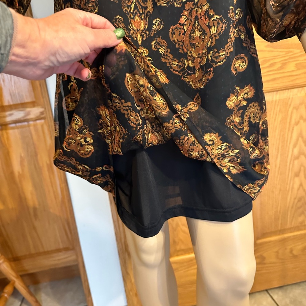 Victoria Secret Lascana Black & Browns sheath dress - keyhole sleeves & … - Picture 4 of 11